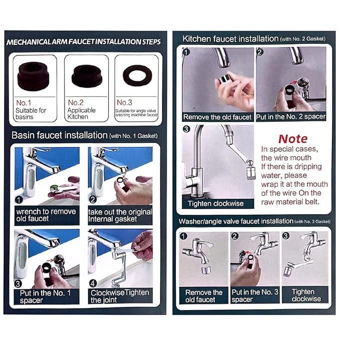 2 Mode Kitchen Tap Extended Faucet