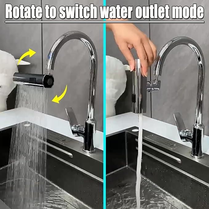 3 in 1 Waterfall Touch Faucet, Extender for Kitchen Sink