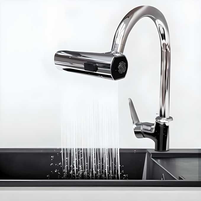 3 in 1 Waterfall Touch Faucet, Extender for Kitchen Sink